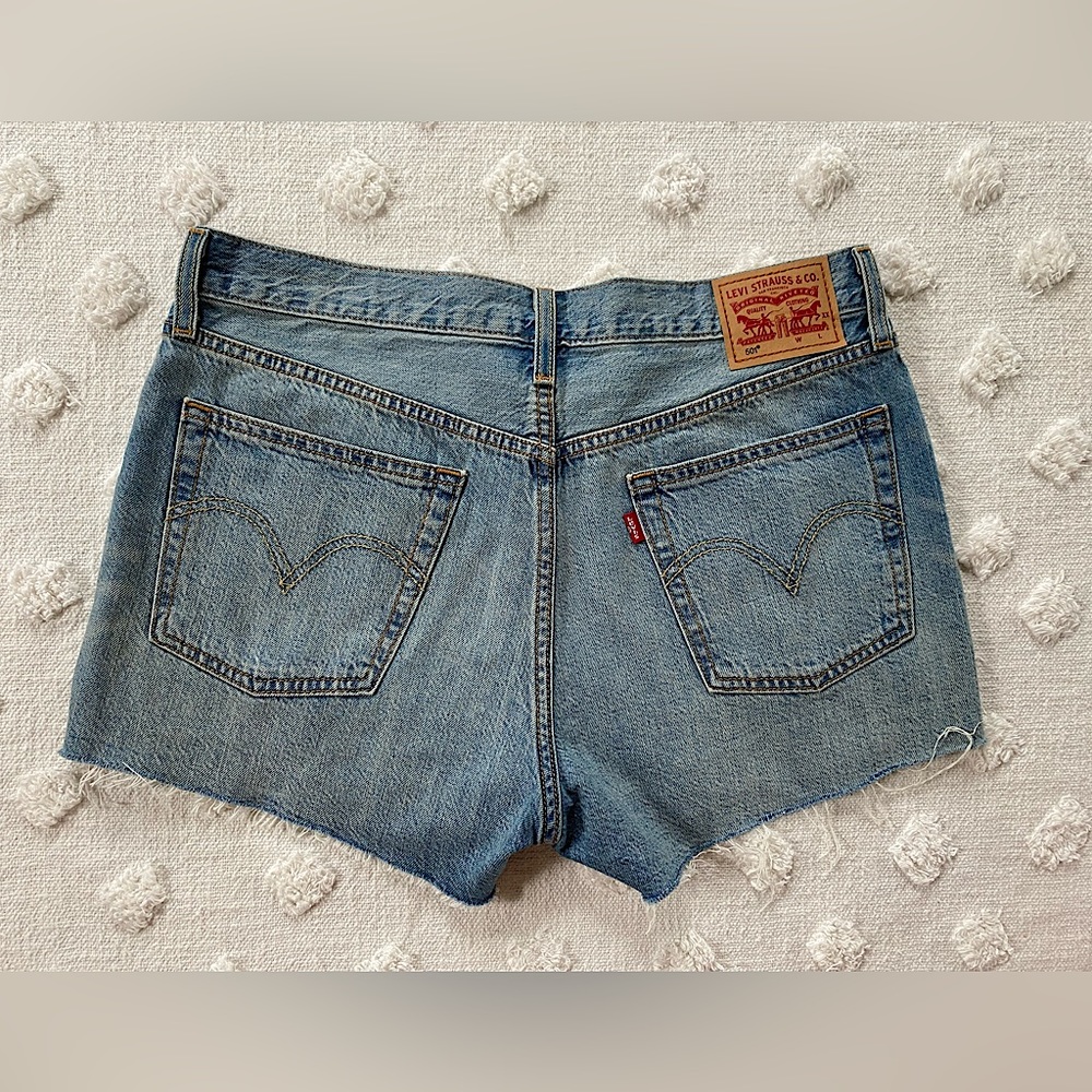 Levi's High Rise Patchwork Hidden Button Fly Deni… - image 3